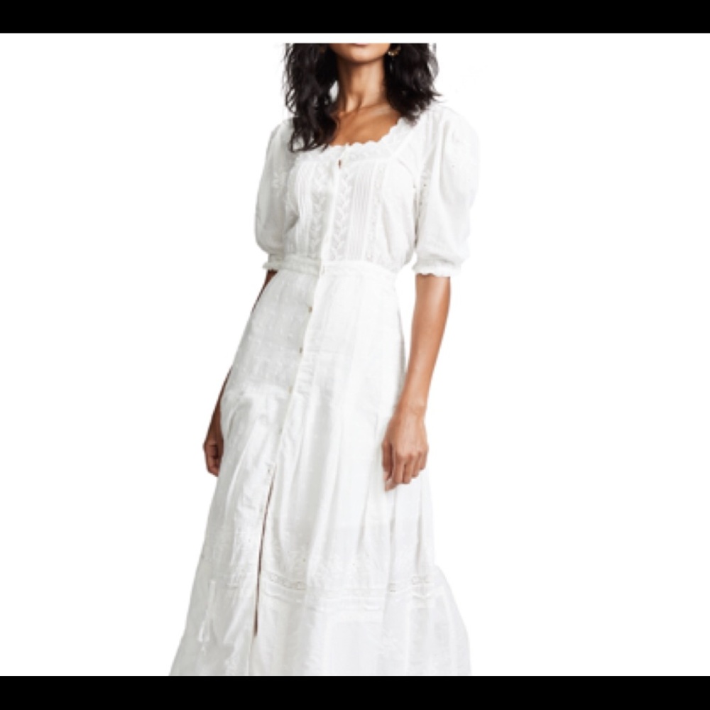 LoveShackFancy ivory maxi dress size xs